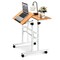 2 in 1 Mobile Standing Desk with Height Adjustable Sit-Stand Workstation, Stand-Up Desk